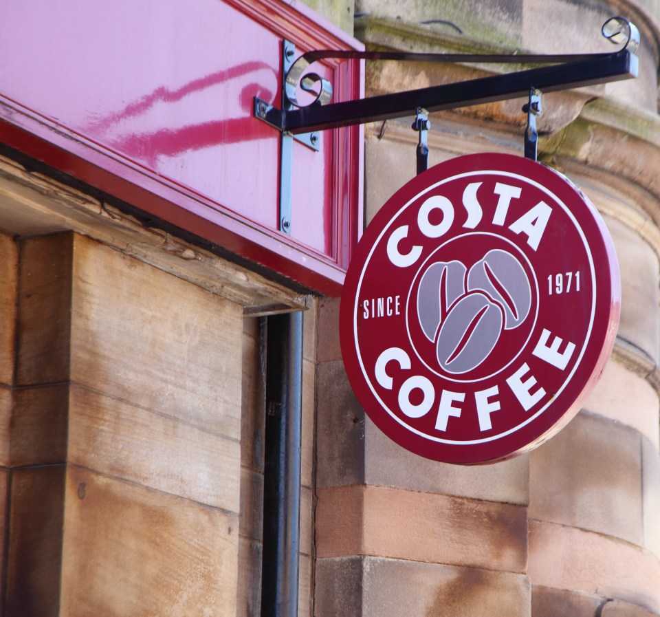 Costa Coffee sign, established 1971.