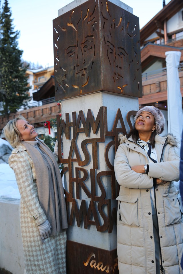 Wham! Last Christmas monument in Saas Fee.