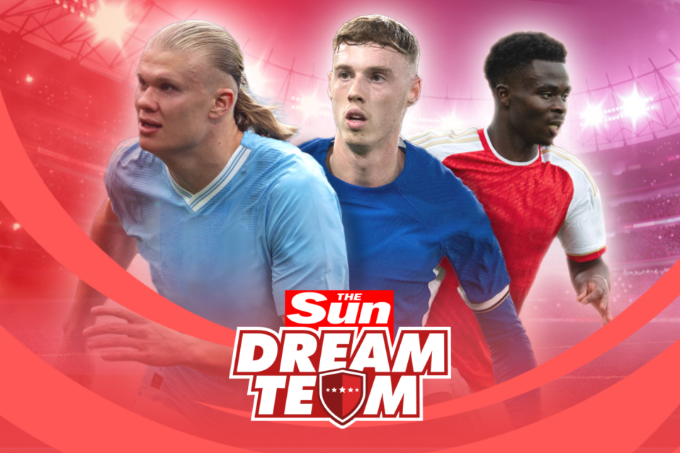 The Sun Dream Team: three soccer players.