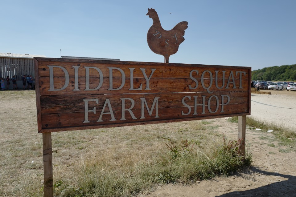 Diddly Squat Farm Shop sign.