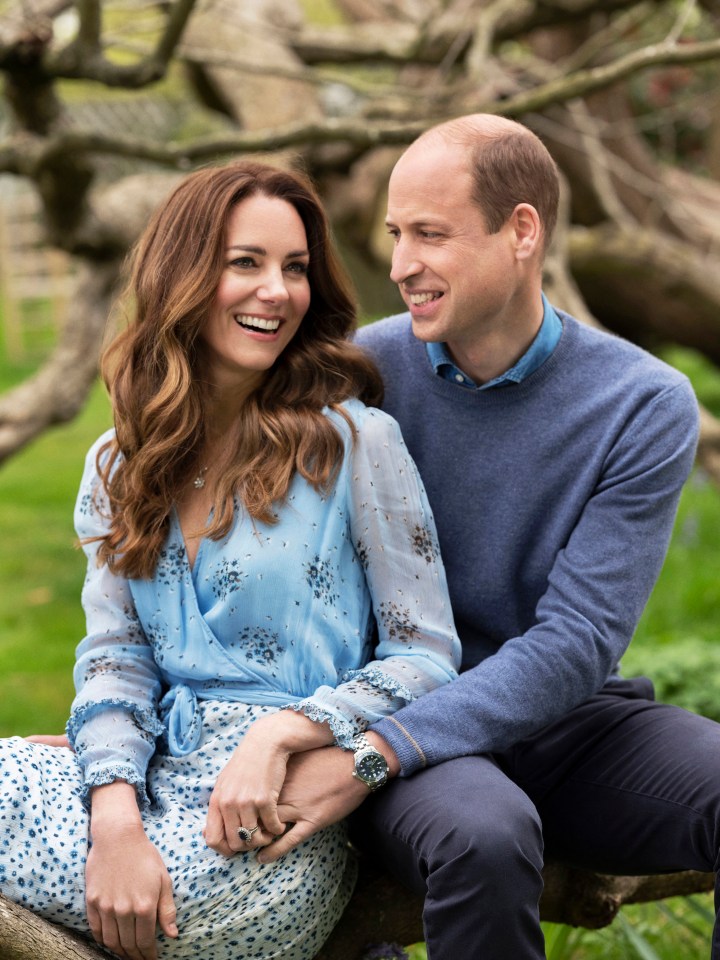 Prince William and Kate, Duchess of Cambridge, at Kensington Palace.