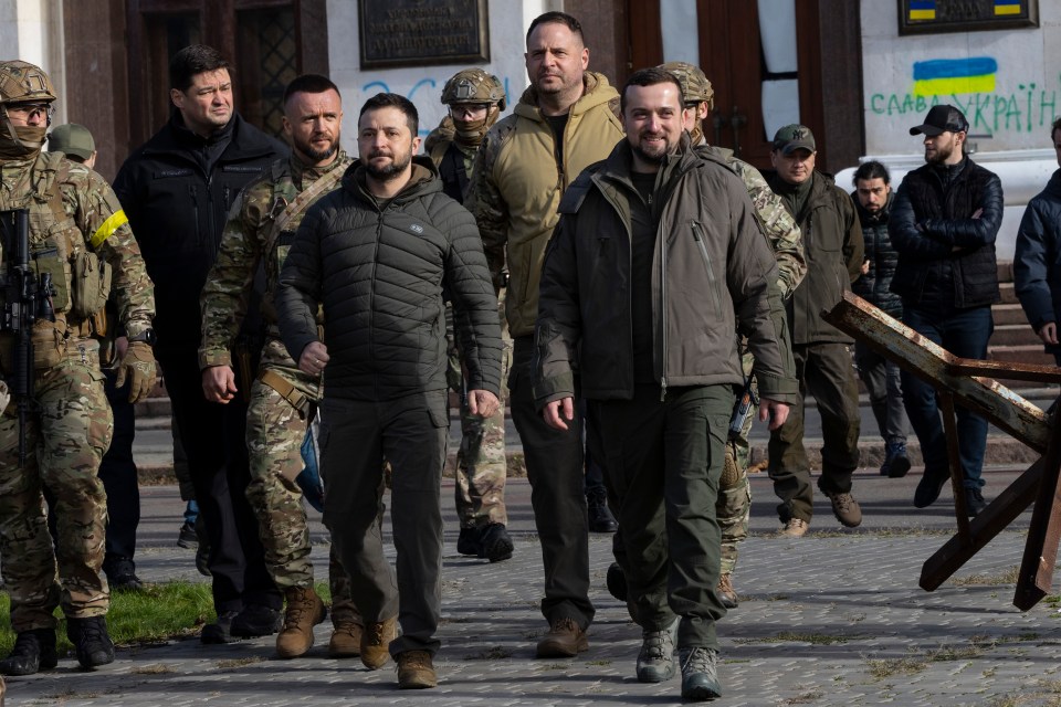 President Zelensky visiting Kherson, Ukraine.