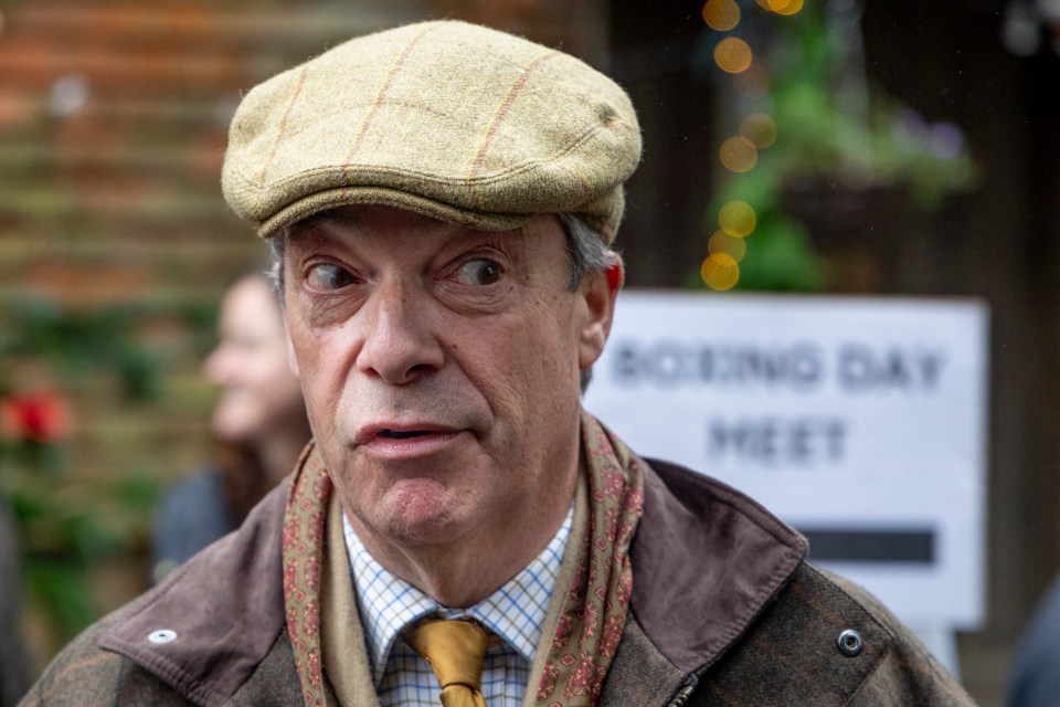 Nigel Farage at a Boxing Day Hunt.