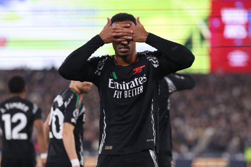 Gabriel showed off his trademark celebration at the London Stadium