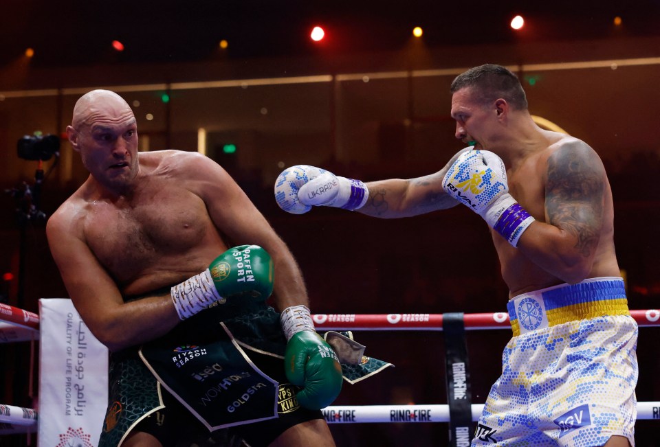 Tyson Fury boxing Oleksandr Usyk.