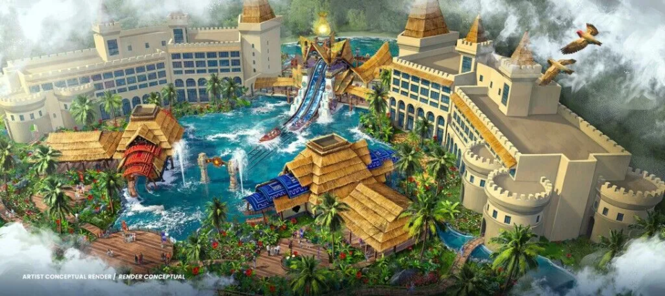 Artist's rendering of VidantaWorld's BON luxury theme park in Mexico.