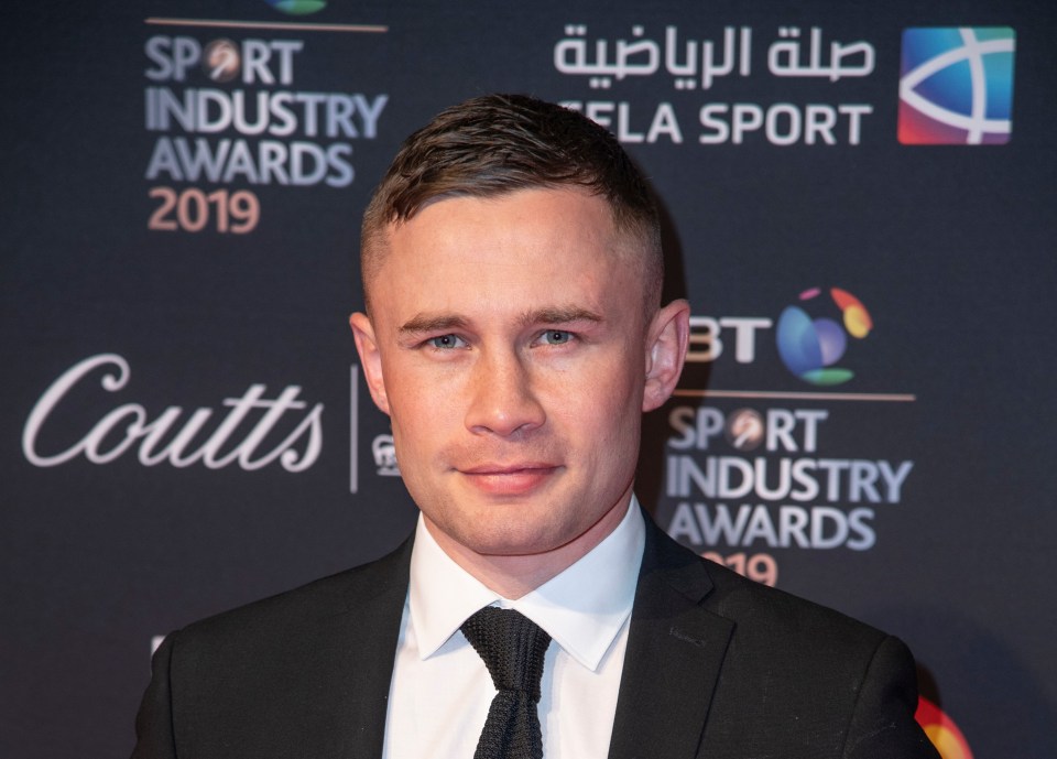 Carl Frampton at the BT Sport Industry Awards.
