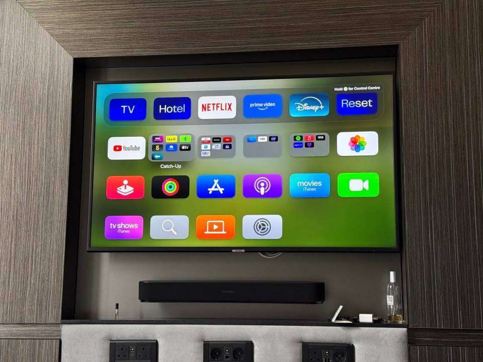Smart TV displaying various streaming service apps.