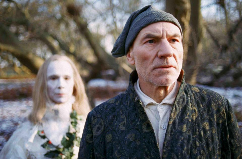 Patrick Stewart in a scene from the 1999 TV movie *A Christmas Carol*.