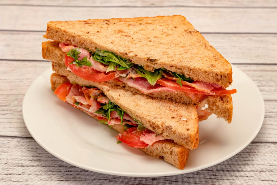 BLT sandwich on whole wheat bread.