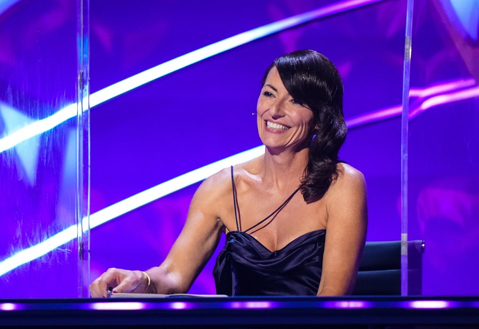 Davina McCall on the set of The Masked Singer.