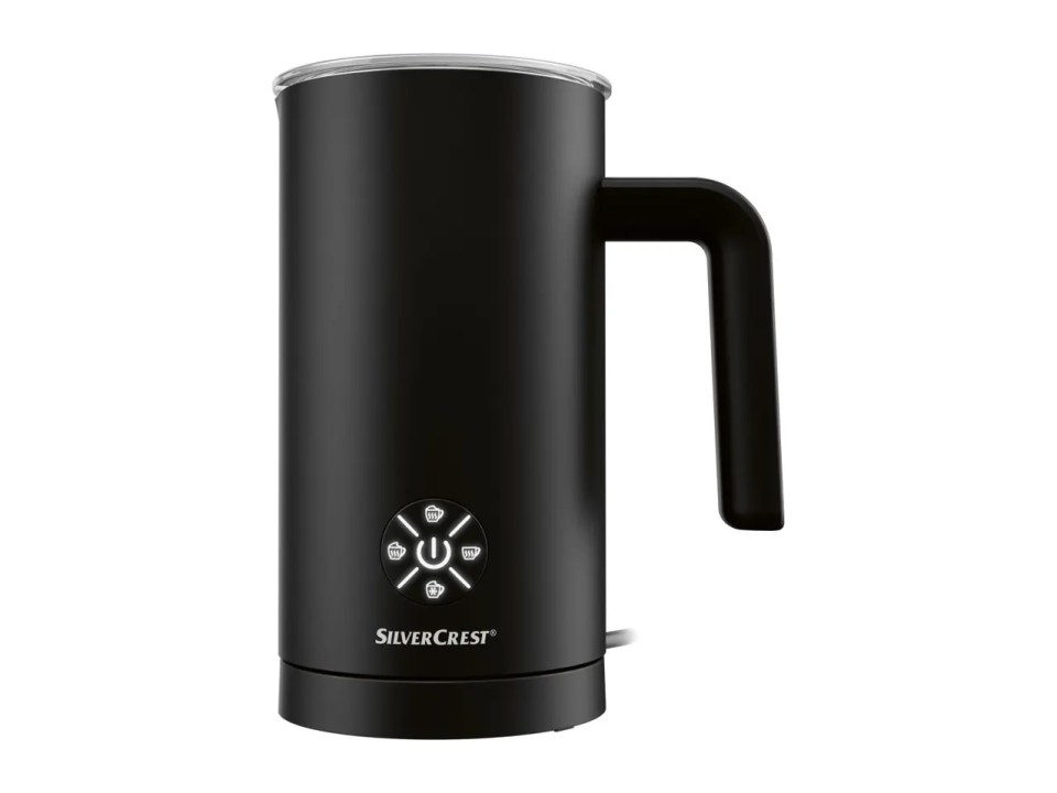Black SilverCrest milk frother.