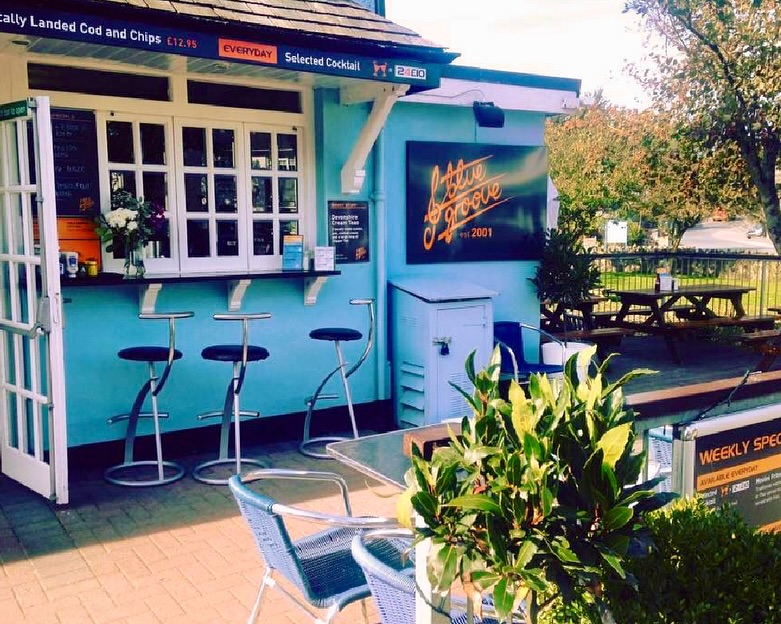 Blue Groove cafe in Croyde, est. 2001.