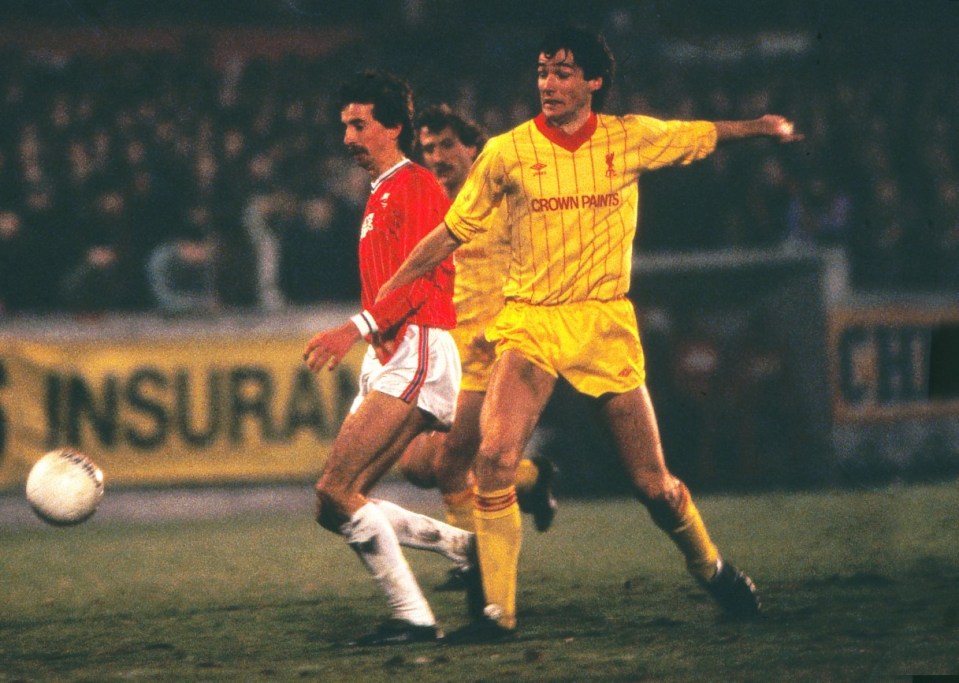 Mandatory Credit: Photo by Colorsport/REX/Shutterstock (3163039a) Football - 1983 / 1984 League Cup - Semi-Final Second Leg: Walsall 0 Liverpool 2 Walsall's Kevin Summerfield (left) and Liverpool's Alan Hansen at Fellows Park Liverpool won the tie 4-2 on aggregate Lge Cup SF2: Walsall 0 (2) Liverpool 2 (4) Sport