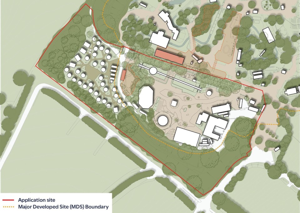 Site plan for new Chessington World of Adventures attractions, including a rollercoaster.