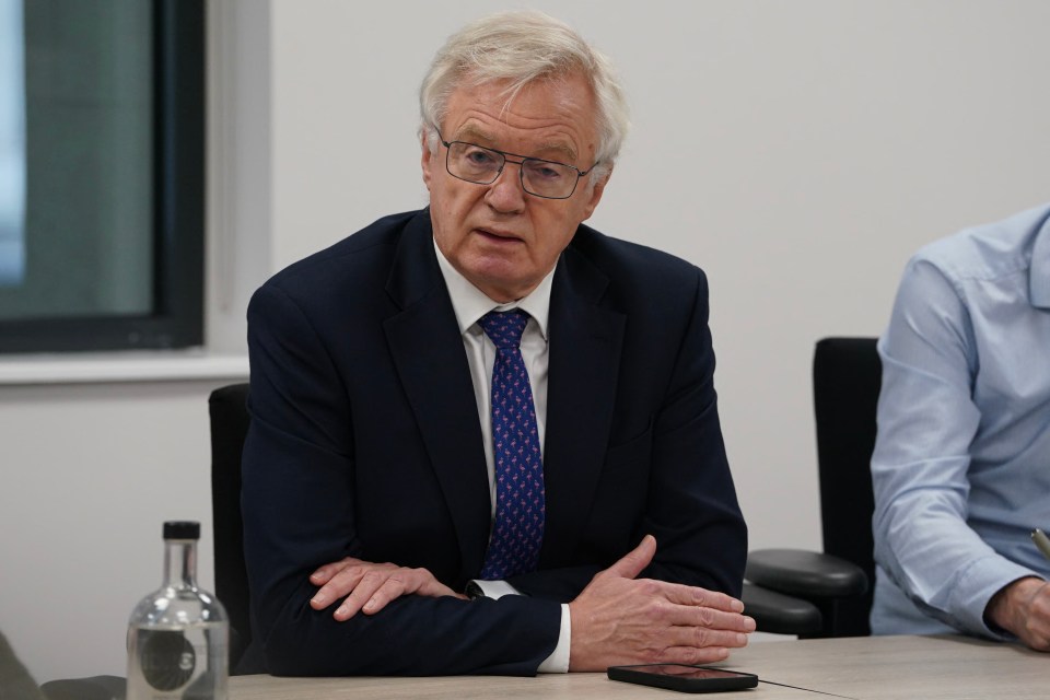 Sir David Davis, Conservative MP, at a press conference.