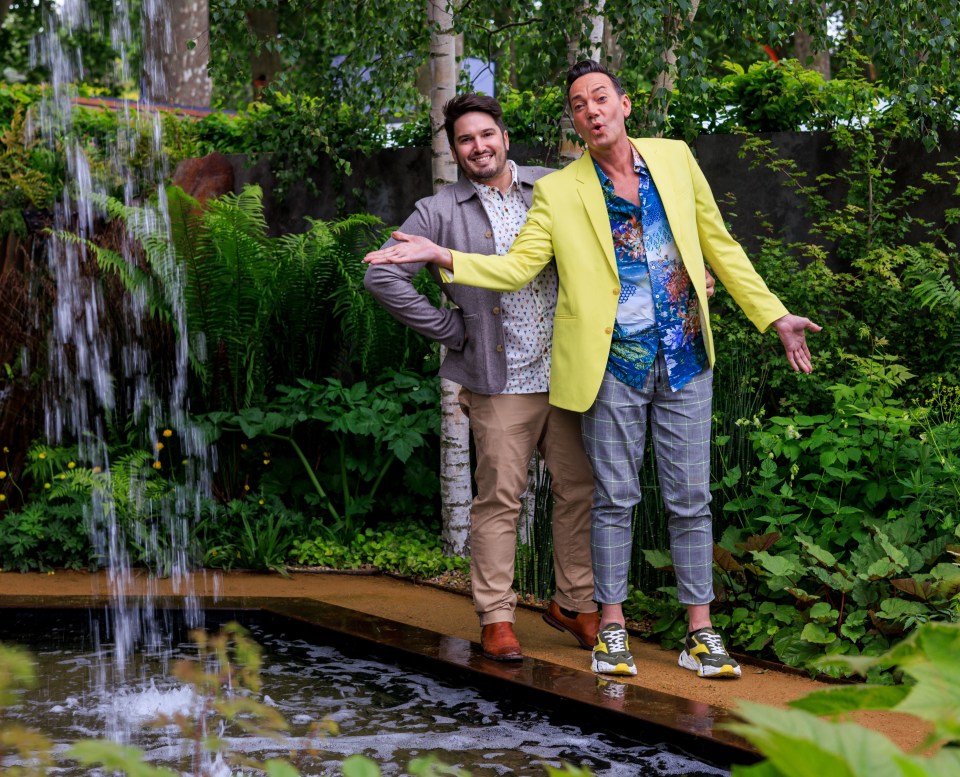 Craig Revel Horwood and Jonathan Myring at the RHS Chelsea Flower Show.