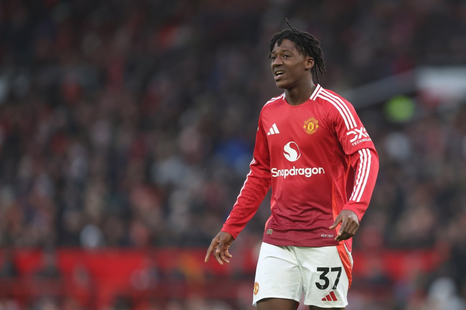 Kobbie Mainoo of Manchester United.