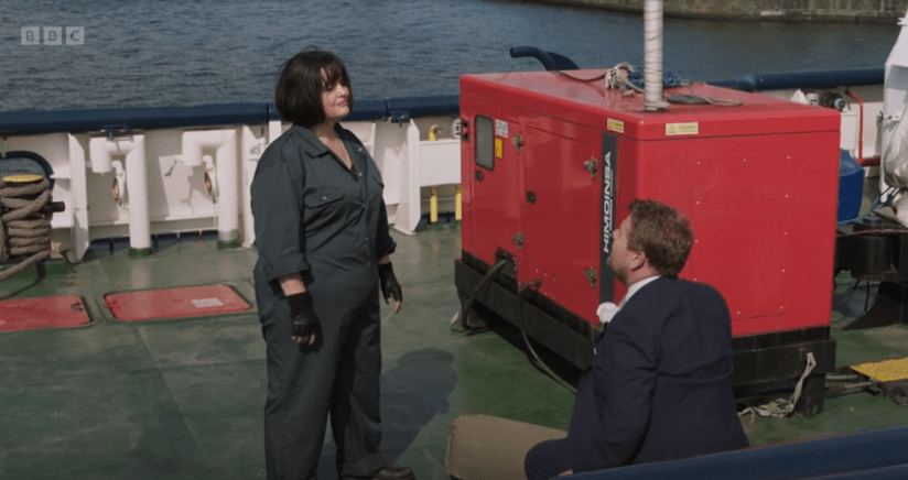 Gavin and Stacey: Smithy proposes to Nessa on a boat.