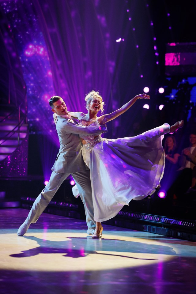 Tasha Ghouri and Aljaz Skorjanec dancing on Strictly Come Dancing.