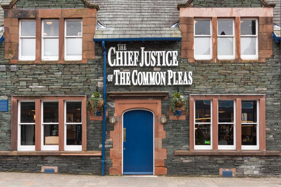 The Chief Justice of the Common Pleas pub in Keswick, Lake District.