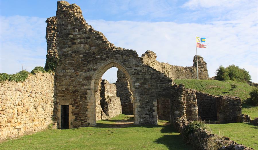 Ruins of Hastings Castle.