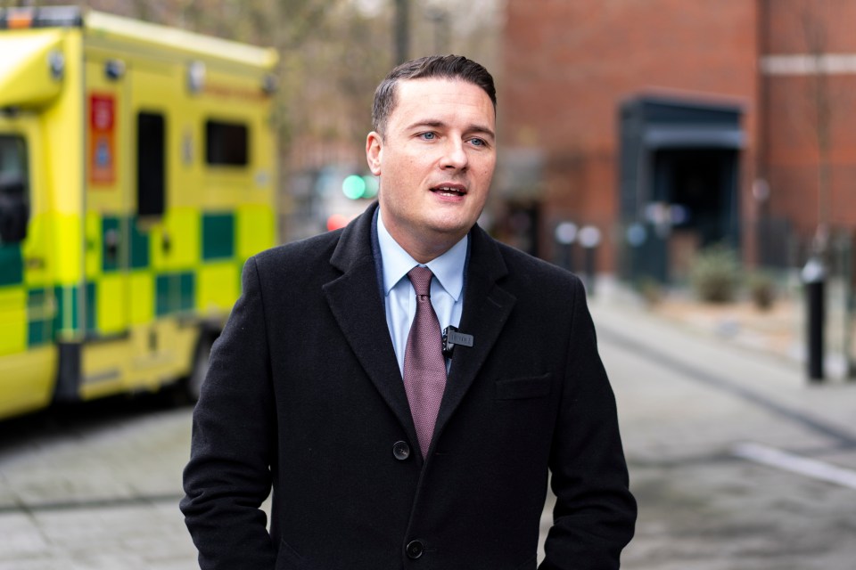 Health Secretary Wes Streeting speaking to the media.