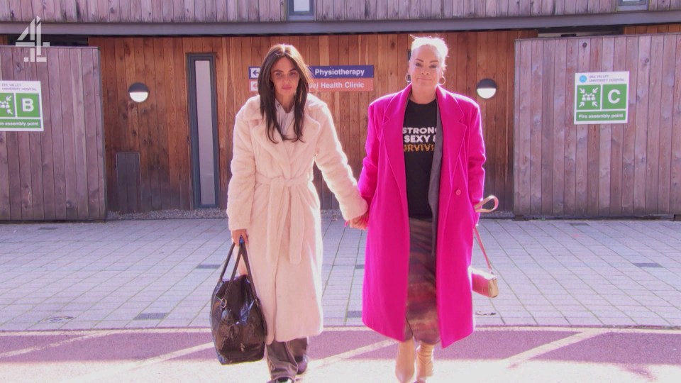 Hollyoaks winter trailer: Two women walking, holding hands.