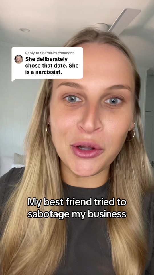 Woman claims her best friend sabotaged her business.