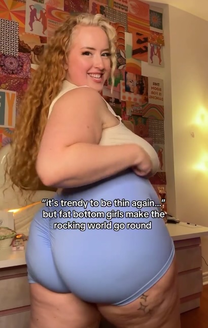 Plus-size model Gwen Adora in a video promoting body positivity.