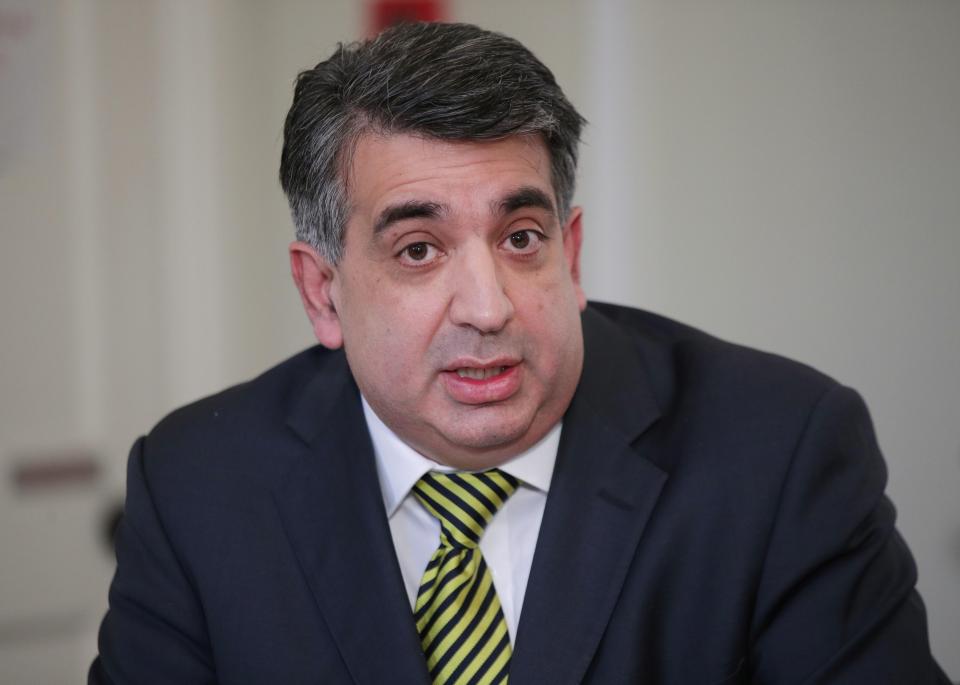 Mark McDonald, barrister for Michael Stone, at a press conference.