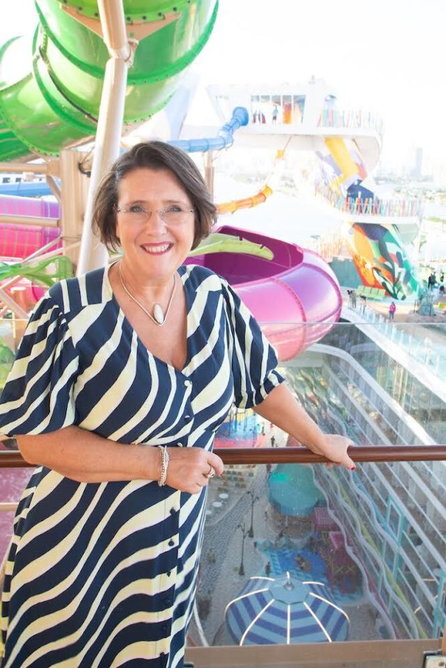 Lisa Minot on the Icon of the Seas cruise ship.