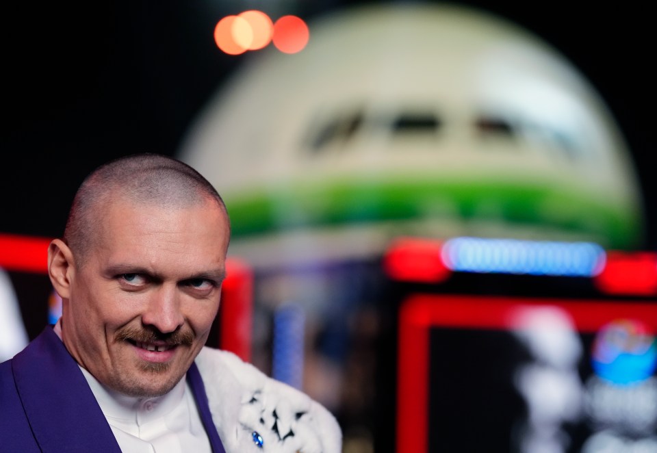 Oleksandr Usyk at a boxing event in Riyadh.