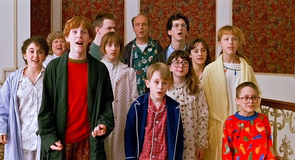 The McCallister family in pajamas in Home Alone 2.