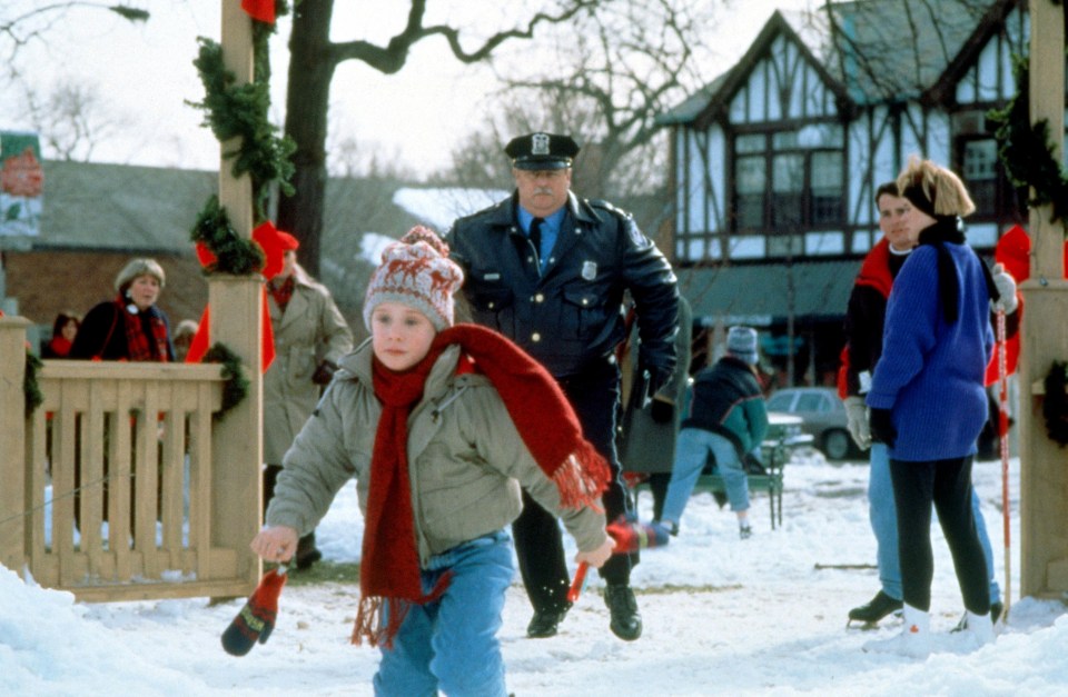 Macaulay Culkin as Kevin McCallister in a scene from the film *Home Alone*.