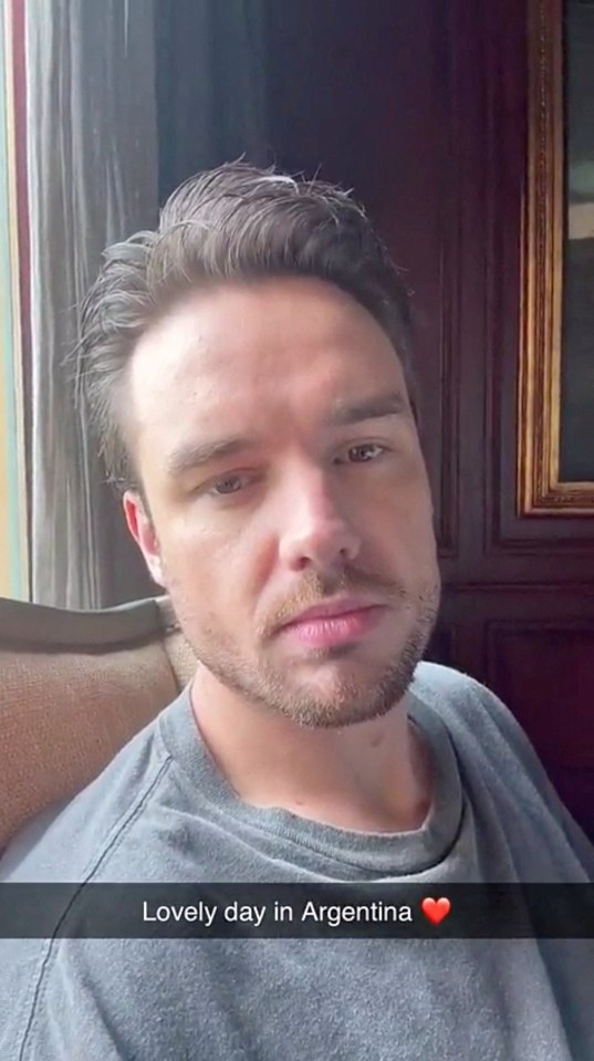 Liam Payne in a selfie video from Argentina.
