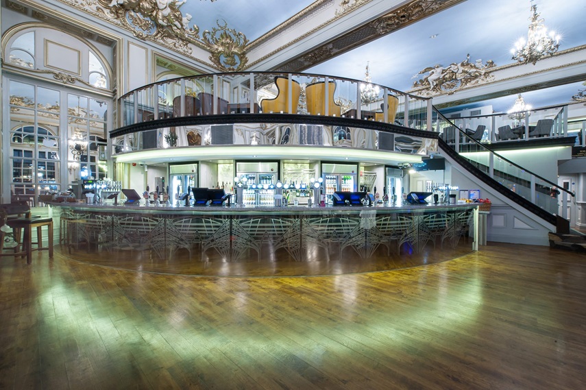 The bar at the Wetherspoons pub in Liverpool Street, London.