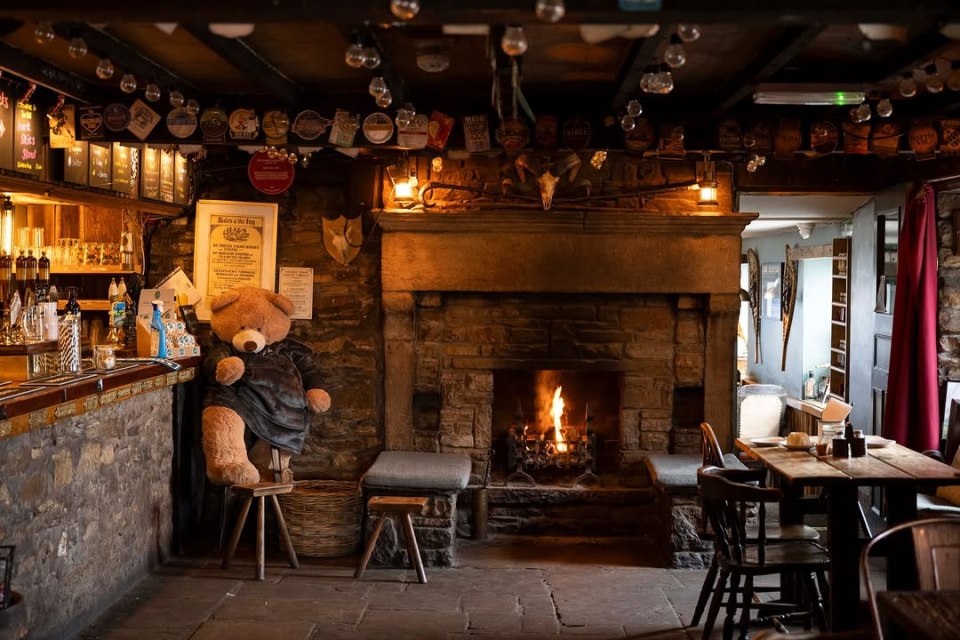 The pub still has several of its original features like stone floors and wooden beams