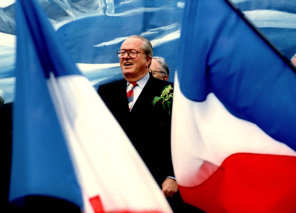 Jean-Marie Le Pen at a National Front rally.
