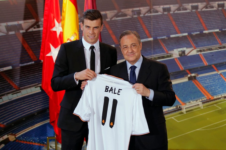 Gareth Bale's Real Madrid jersey presentation.