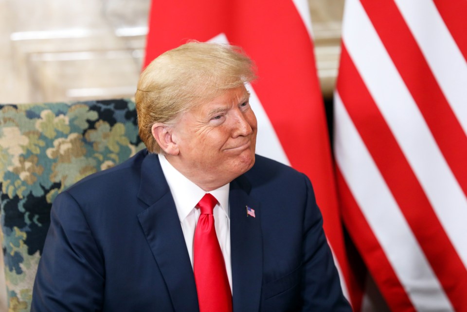 President Donald Trump in a bilateral meeting.