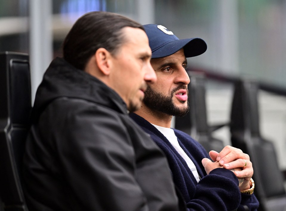 Zlatan Ibrahimovic and Kyle Walker seated together.