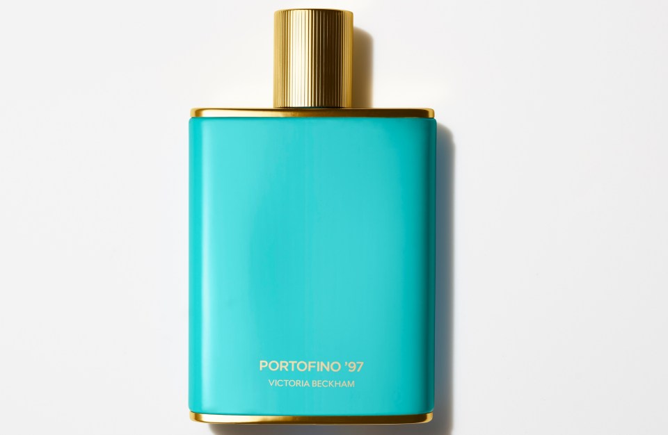 Victoria Beckham's Portofino '97 perfume bottle.