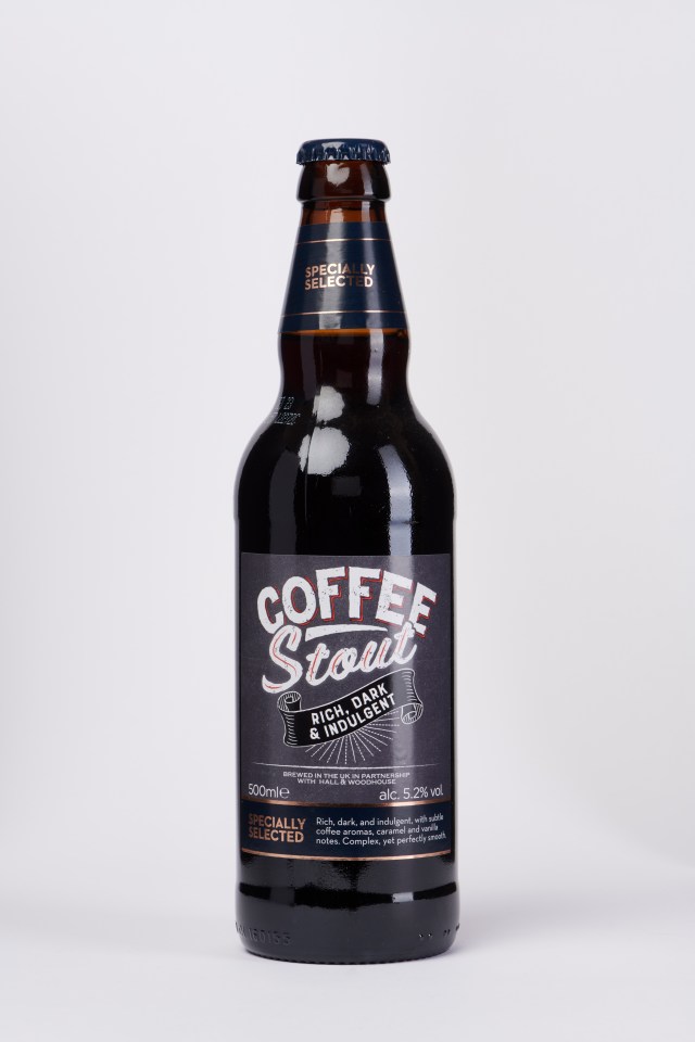 Bottle of Specially Selected Coffee Stout beer.