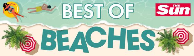 Illustration of The Sun newspaper's "Best of Beaches" banner.