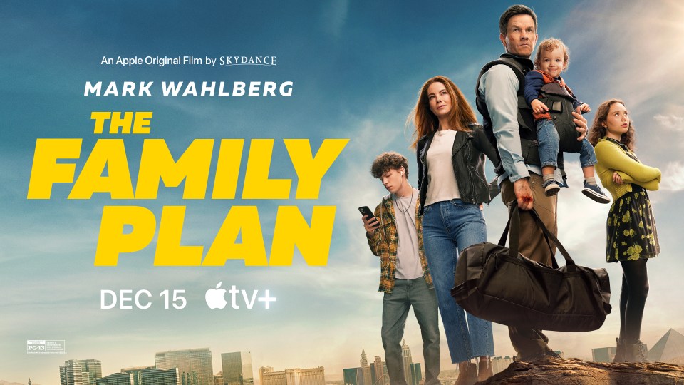 Mark Wahlberg in The Family Plan, an Apple TV+ film.