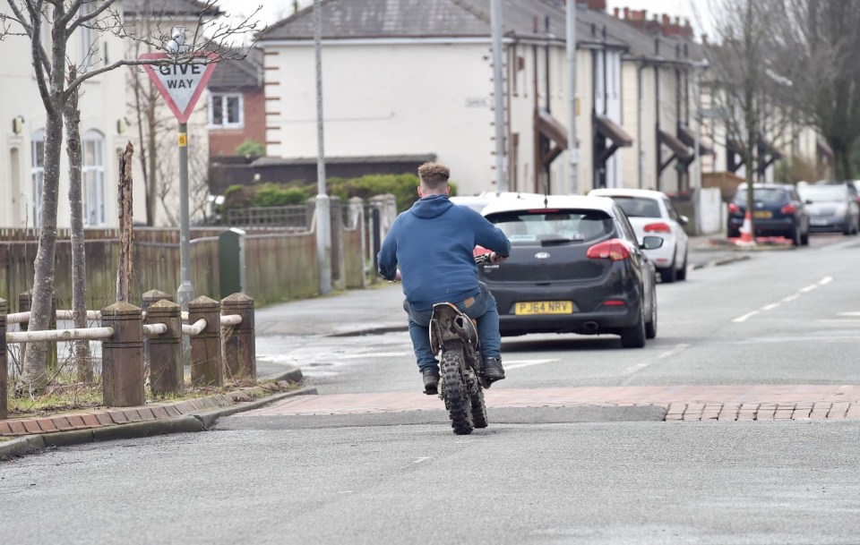 Condom Ban for troubled Preston Neighbourhood undER strict new rules The new rules could be introduced to curb the antisocial behaviour around the Fishwick area amongst other things discarding used condoms and drug needles .Pic shows A off road bike flys down a road on the Fishwick Estate