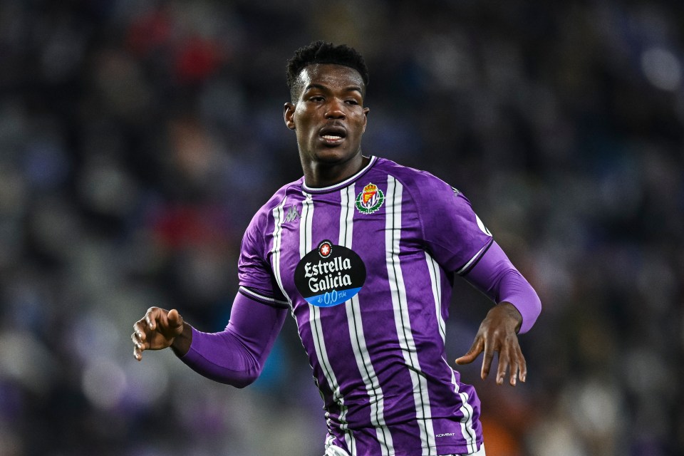 Abdulai Juma Bah of Real Valladolid CF playing soccer.