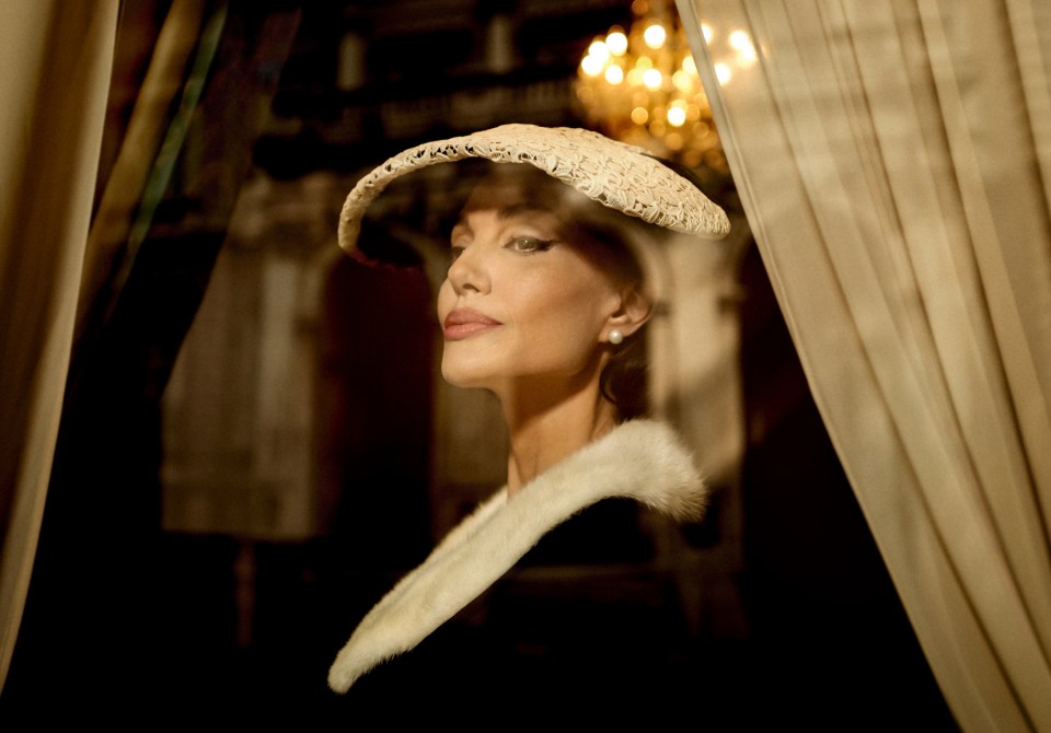 Angelina Jolie as Maria Callas in a film still.