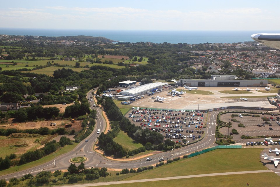 Aerial view of Jersey Airport.
